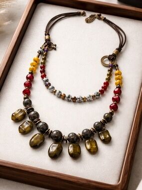 Bohemian Retro 26" 2
Layer Necklace